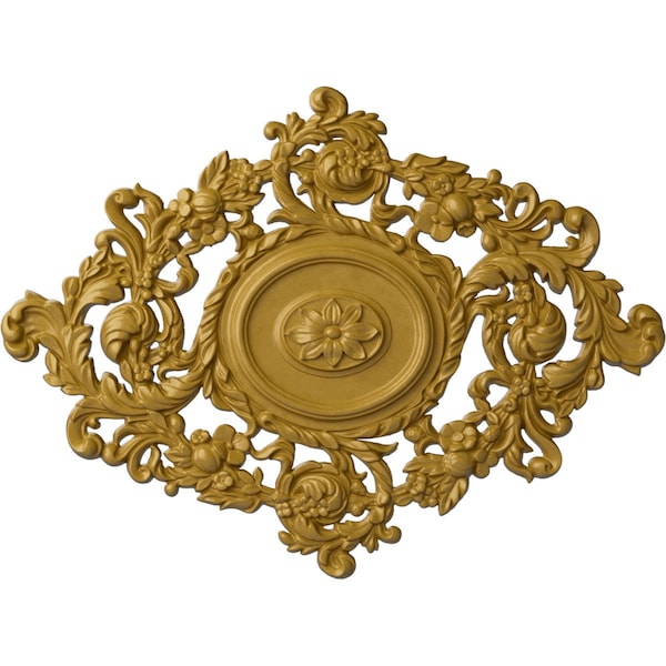 Ekena Millwork Katheryn Ceiling Medallion, Hand-Painted Iridescent Gold, 22 1/2"W x 30 3/8"H x 1 1/2"P CM30KTIGS - main
